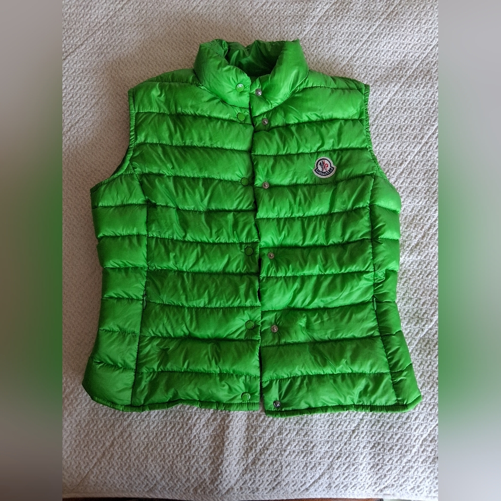 Moncler Green Quilted Puffer Vest